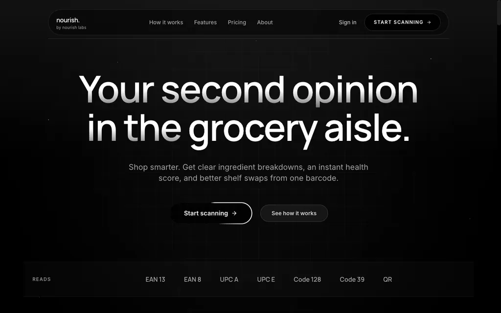 Nourish website